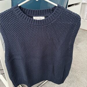 Navy Sweater Tank Top